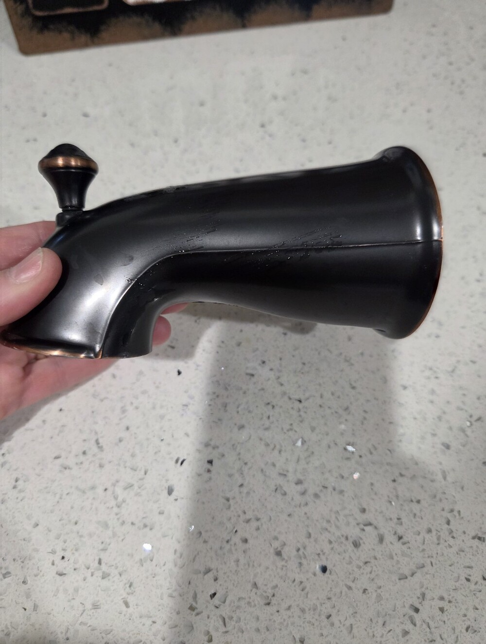 Bath Tub Spout with Pull-Up Diverter oil rubbed bronze